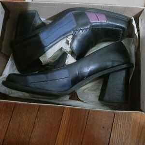 Not Rated Black and Purple Women's Heels